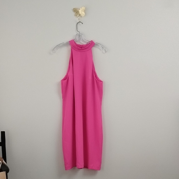 Trina Turk Dresses & Skirts - NWT Trina Turk Elegant Pink Sleeveless High Neck Midi Dress Size 12 Feminine